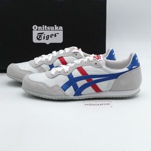 NEW Onitsuka Tiger Serrano Sneakers D109L-0142 White/Blue